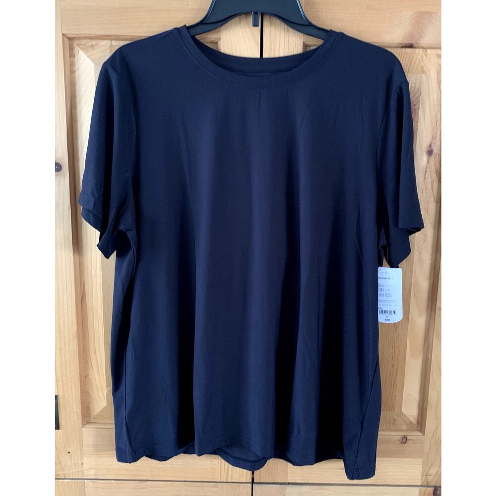 Women's Athletic Top Stretch Performance Quick Dri Cooling Xersion Black XL NWT